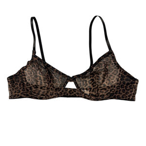 Sheer Leopard Bralette XXL DD Plus Size Intimates